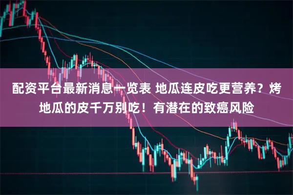 配资平台最新消息一览表 地瓜连皮吃更营养？烤地瓜的皮千万别吃！有潜在的致癌风险
